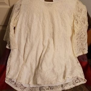 White lace dressy blouse
